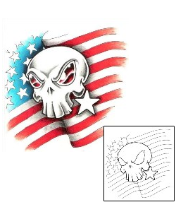 USA Tattoo Horror tattoo | BMF-00016