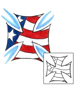 Patriotic Tattoo USA Iron Cross Tattoo