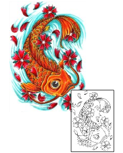 Asian Tattoo Marine Life tattoo | BOF-00161