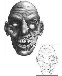 Zombie Tattoo Horror tattoo | BTF-00003