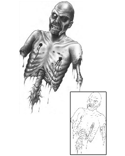 Zombie Tattoo Horror tattoo | BTF-00006