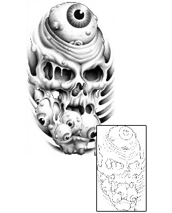 Skull Tattoo Horror tattoo | BTF-00022