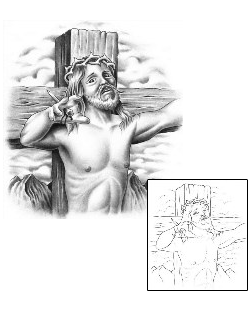 Jesus Tattoo Religious & Spiritual tattoo | BTF-00030