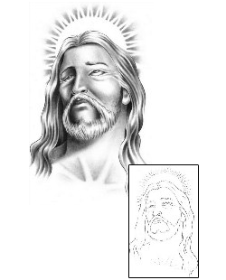 Jesus Tattoo Religious & Spiritual tattoo | BTF-00033