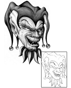 Joker - Jester Tattoo Horror tattoo | BTF-00050