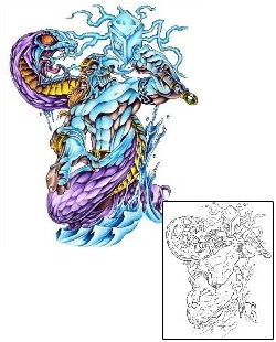 Mythology Tattoo Viking Snake Battle Tattoo