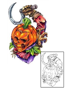 Devil - Demon Tattoo Pumpkin Reaper Tattoo