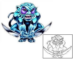 Monster Tattoo Bes God Of Childbirth Tattoo