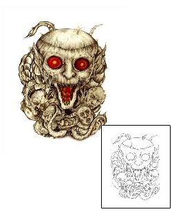 Devil - Demon Tattoo Horror tattoo | BYF-00028