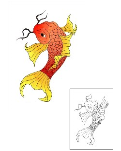 Asian Tattoo Marine Life tattoo | BZF-00002