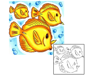 Fish Tattoo Marine Life tattoo | C2F-00068