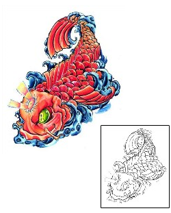 Asian Tattoo Marine Life tattoo | CBF-00004