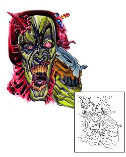 Zombie Tattoo Horror tattoo | CBF-00058