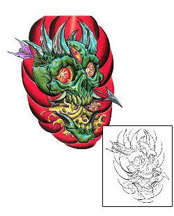 Arrow Tattoo Horror tattoo | CBF-00069