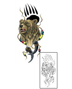 Bear Tattoo Ethnic tattoo | CCF-00096