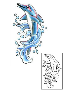 Dolphin Tattoo Marine Life tattoo | CCF-00225