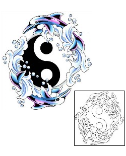 Yin Yang Tattoo Marine Life tattoo | CCF-00227