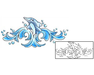 Dolphin Tattoo Marine Life tattoo | CCF-00232