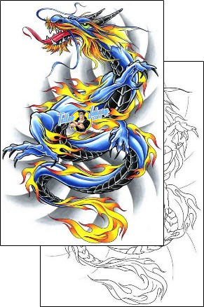 Fire – Flames Tattoo fantasy-dragon-tattoos-cherry-creek-flash-ccf-00234
