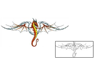 Dragon Tattoo Specific Body Parts tattoo | CCF-00253