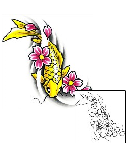 Cherry Blossom Tattoo Marine Life tattoo | CCF-00364