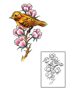 Bird Tattoo Plant Life tattoo | CCF-00413