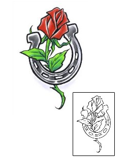 Horseshoe Tattoo Plant Life tattoo | CCF-00436