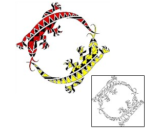 Lizard Tattoo Specific Body Parts tattoo | CCF-00478