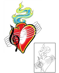 Sacred Heart Tattoo Religious & Spiritual tattoo | CCF-00524