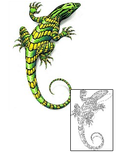 Lizard Tattoo Reptiles & Amphibians tattoo | CCF-00632