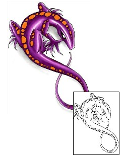 Lizard Tattoo Reptiles & Amphibians tattoo | CCF-00683