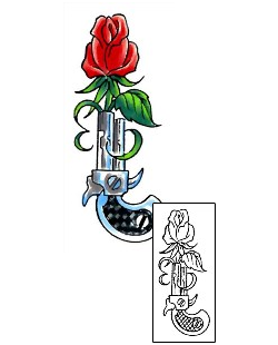 Gun Tattoo Plant Life tattoo | CCF-00749