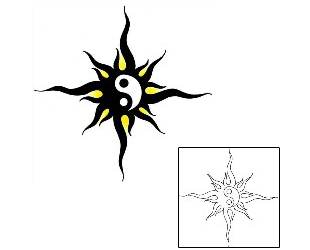 Yin Yang Tattoo Astronomy tattoo | CCF-00848