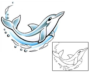 Dolphin Tattoo Marine Life tattoo | CCF-00985