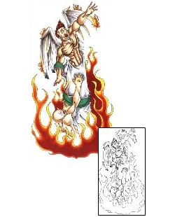 Devil - Demon Tattoo Religious & Spiritual tattoo | CEF-00012