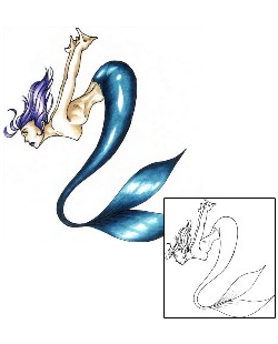 Mermaid Tattoo Mythology tattoo | CEF-00051