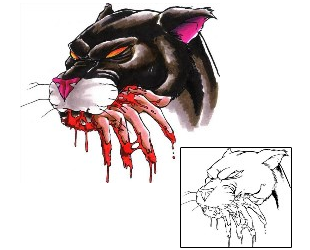 Panther Tattoo Specific Body Parts tattoo | CEF-00123