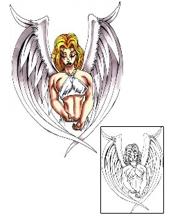 Angel Tattoo Religious & Spiritual tattoo | CEF-00142