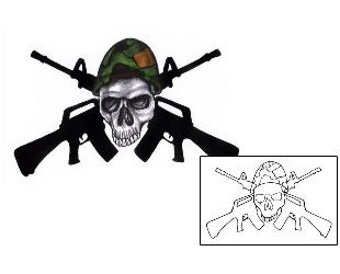 Military Tattoo Horror tattoo | CHF-00023