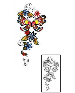 Butterfly Tattoo Plant Life tattoo | CHF-00059
