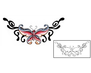 Butterfly Tattoo Specific Body Parts tattoo | CHF-00121