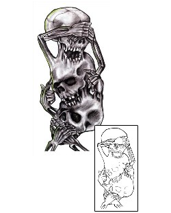 Skeleton Tattoo Horror tattoo | CHF-00165