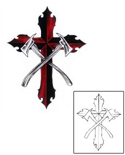 Cross Tattoo Religious & Spiritual tattoo | CHF-00214