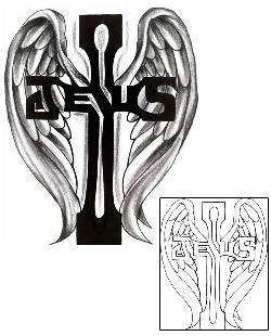 Cross Tattoo Religious & Spiritual tattoo | CHF-00345