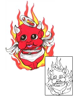 Devil - Demon Tattoo Religious & Spiritual tattoo | CHF-00353