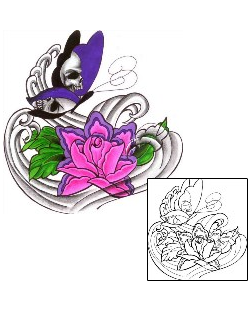 Butterfly Tattoo Plant Life tattoo | CHF-00382