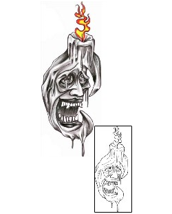 Candle Tattoo Miscellaneous tattoo | CHF-00452