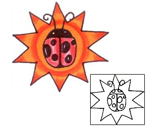 Sun Tattoo Insects tattoo | CHF-00525