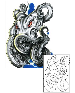 Sea Creature Tattoo Horror tattoo | CHF-00652