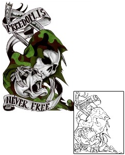 Military Tattoo Freedom is Never Free Tattoo